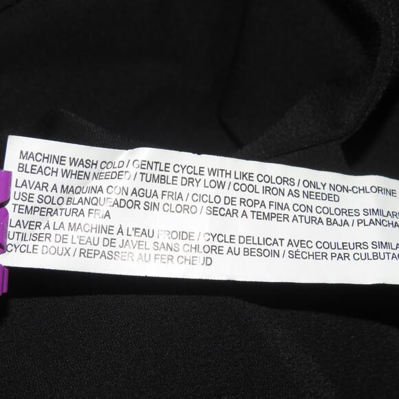 Eloquii Black Split Long Sleeve Tie Belt Wrap Top - Picture 12 of 12